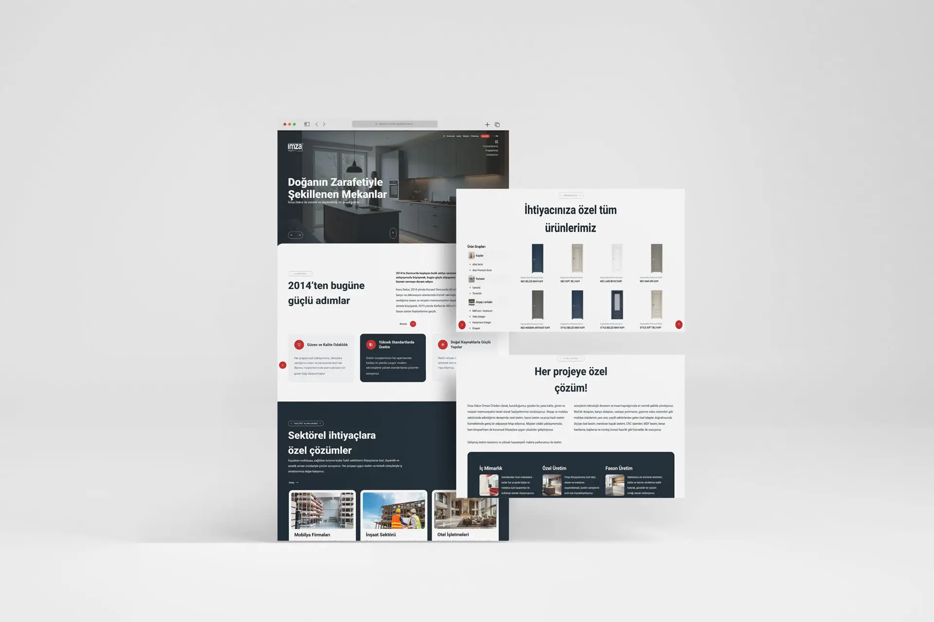 İmza Dekor Orman Ürünleri Web Site Çalışması