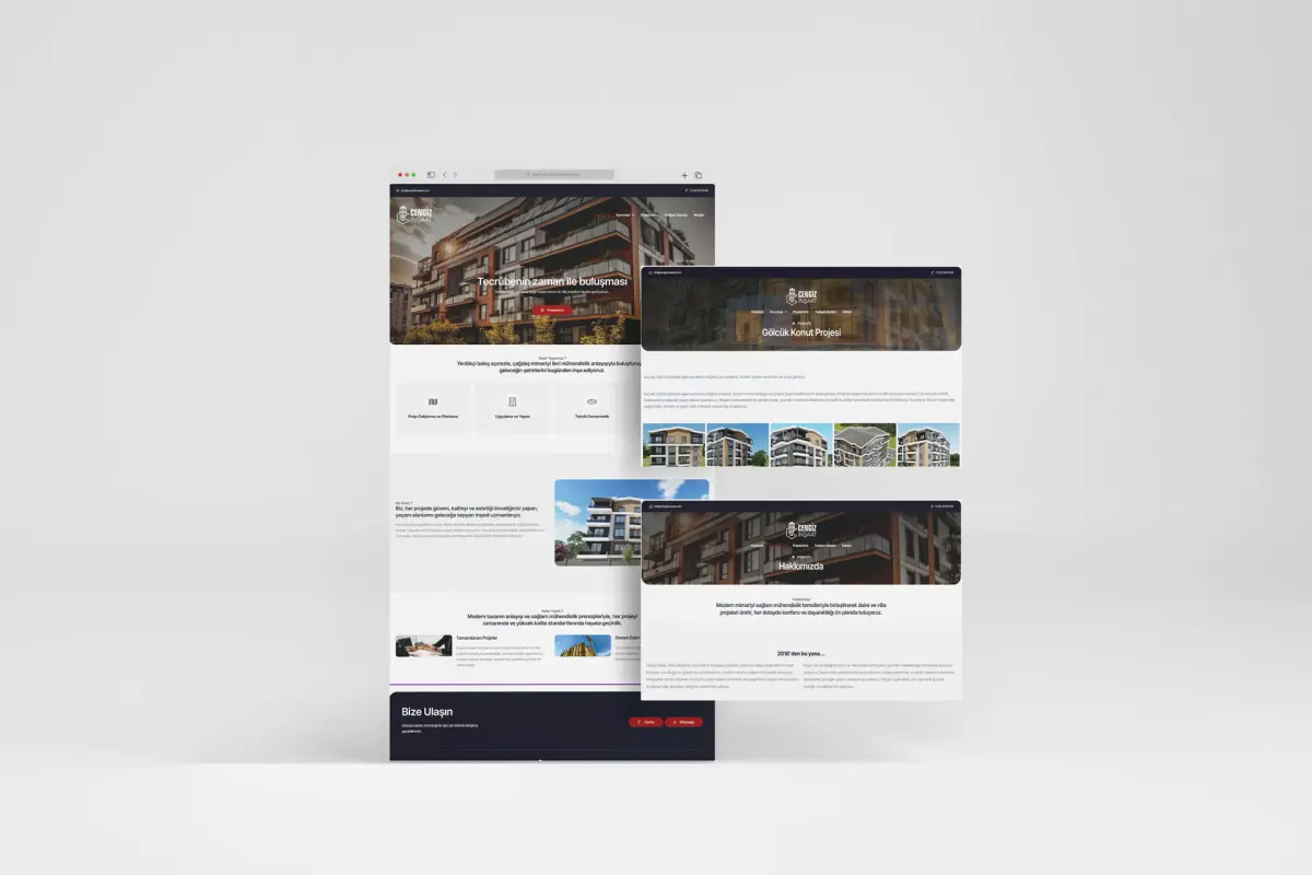 Cengiz İnşaat Web Site Çalışması
